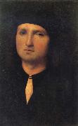 PERUGINO, Pietro Portrait of a Young Man oil on canvas